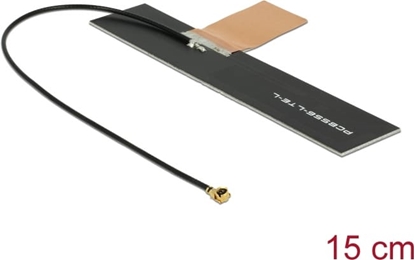 Picture of Delock LTE Antenna I-PEX Inc., MHF® I plug 0.5 - 2.0 dBi 1.13 15 cm PCB internal self adhesive