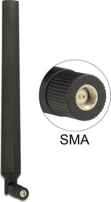 Picture of Delock LTE Antenna SMA plug 0 - 4 dBi omnidirectional rotatable with tilt joint black