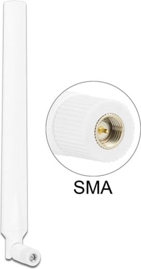 Picture of Delock LTE Antenna SMA plug 0 - 4 dBi omnidirectional rotatable with tilt joint white