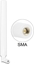 Picture of Delock LTE Antenna SMA plug 0 - 4 dBi omnidirectional rotatable with tilt joint white