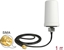 Picture of Delock LTE Antenna SMA plug 1.7 - 2.0 dBi ULA100 1 m omnidirectional fixed outdoor white