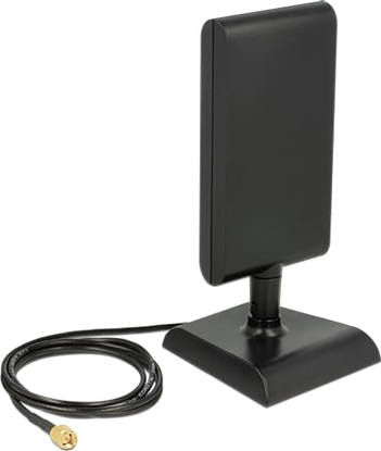 Picture of Delock LTE Antenna SMA plug 2 - 4 dBi omnidirectional with magnetic base and connection cable (ULA 100, 1 m) black
