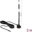 Picture of Delock LTE Antenna SMA plug 5 dBi 33.7 cm fixed omnidirectional with magnetic base and connection cable RG-58 3 m outdoor black