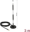 Изображение Delock LTE Antenna SMA plug 5 dBi 44.9 cm fixed omnidirectional with magnetic base and connection cable RG-58 3 m outdoor black