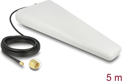 Picture of Delock LTE Antenna SMA plug 9 - 11 dB directional with connection cable (RG-58, 5 m) white outdoor