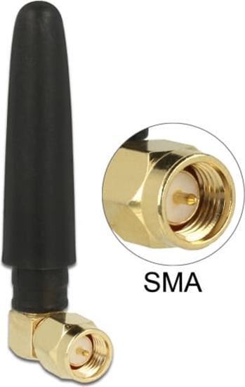 Picture of Delock LTE Antenna SMA plug 90° 2 dBi omnidirectional fixed black