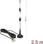 Picture of Delock LTE Antenna SMA plug 90° 2.5 dBi fixed omnidirectional with magnetic base and connection cable RG-174 2.5 m outdoor black