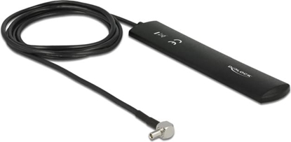 Picture of Delock LTE Antenna TS-9 plug 90° 3 dBi omnidirectional fixed black self adhesive