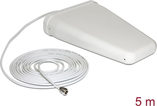 Picture of Delock LTE Band 20/1/3/7 Antenna N Jack 8 ~ 9 dBi 5.0 m RG-58 directional white outdoor