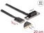 Picture of Delock M.2 Key A+E to PCIe x1 NVMe Adapter angled with 20 cm cable