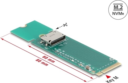 Picture of Delock M.2 Key M to 1 x OCuLink SFF-8612 Converter