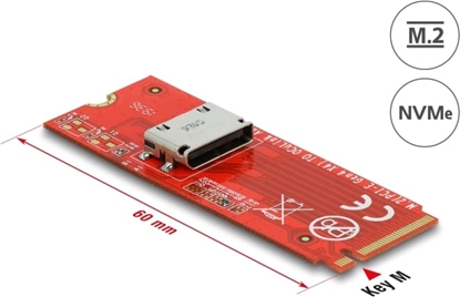 Picture of Delock M.2 Key M to 1 x OCuLink SFF-8612 Converter