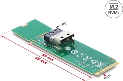 Picture of Delock M.2 Key M to 1 x SFF-8654 4i Converter