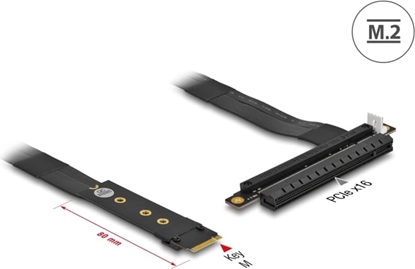 Picture of Delock M.2 Key M to PCIe x16 NVMe Adapter with 20 cm cable