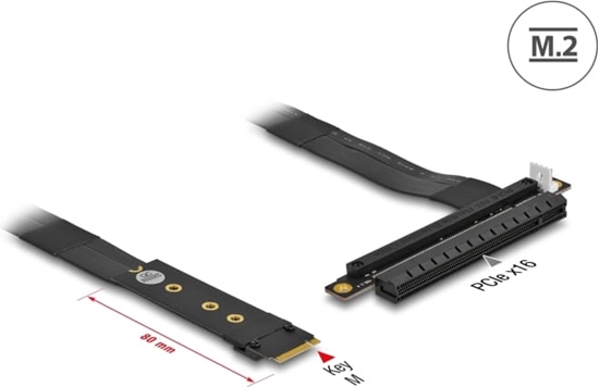 Picture of Delock M.2 Key M to PCIe x16 NVMe Adapter with 20 cm cable