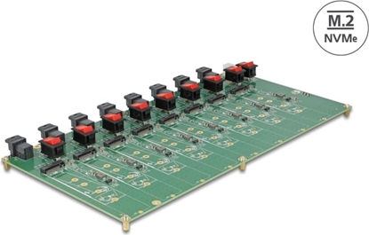 Picture of Delock M.2 Test Board for 8 x M.2 NVMe Key M SSD with SFF-8643 connector