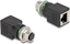 Picture of Delock M12 Adapter D-coded 4 pin female to RJ45 jack straight