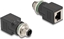 Изображение Delock M12 Adapter D-coded 4 pin male to RJ45 jack straight