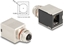 Picture of Delock M12 Adapter X-coded 8 pin female to RJ45 jack Cat.6A STP shielded straight