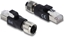 Picture of Delock M12 Adapter X-coded 8 pin female to RJ45 plug black