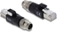 Attēls no Delock M12 Adapter X-coded 8 pin male to RJ45 plug black