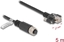 Picture of Delock M12 Cable A-coded 8 pin female to RJ45 plug with screws Cat.5e FTP 5 m black