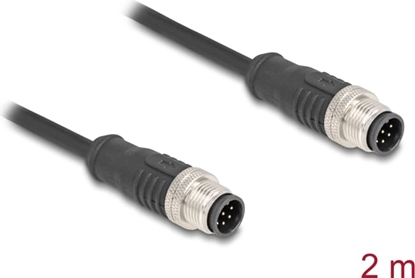 Picture of Delock M12 Cable A-coded 8 pin male to male PVC 2 m