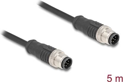 Picture of Delock M12 Cable A-coded 8 pin male to male PVC 5 m