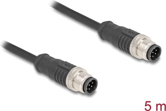 Picture of Delock M12 Cable A-coded 8 pin male to male PVC 5 m