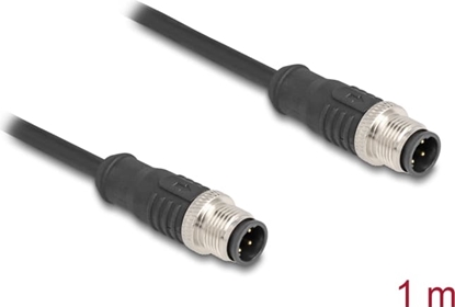 Picture of Delock M12 Cable D-coded 4 pin male to male PVC 1 m