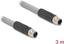 Picture of Delock M12 Cable L-coded 5 pin male to male PUR suitable for drag chains 3 m grey