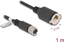 Attēls no Delock M12 Cable X-coded 8 pin female to RJ45 jack for installation Cat.6A S/FTP 1 m black