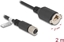 Attēls no Delock M12 Cable X-coded 8 pin female to RJ45 jack for installation Cat.6A S/FTP 2 m black