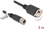 Attēls no Delock M12 Cable X-coded 8 pin female to RJ45 jack for installation Cat.6A S/FTP 3 m black