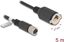 Attēls no Delock M12 Cable X-coded 8 pin female to RJ45 jack for installation Cat.6A S/FTP 5 m black