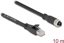 Picture of Delock M12 Cable X-coded 8 pin female to RJ45 plug Cat.5e S/FTP flexible 10 m black