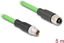 Picture of Delock M12 Cable X-coded 8 pin male to female PUR (TPU) 5 m