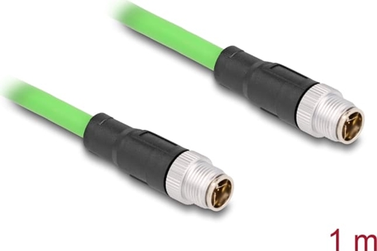 Picture of Delock M12 Cable X-coded 8 pin male to male PUR (TPU) 1 m