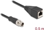 Изображение Delock M12 Cable X-coded 8 pin male to RJ45 female PVC 0.5 m