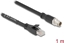Attēls no Delock M12 Cable X-coded 8 pin male to RJ45 plug Cat.5e S/FTP flexible 1 m black