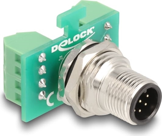Picture of Delock M12 Transfer Module Adapter A-coded 8 pin male to 9 pin terminal block for installation