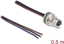 Attēls no Delock M8 panel-mount cable A-coded 3 pin female for panel with open cable ends front mounting 0.5 m