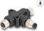 Picture of Delock M8 T-Splitter A-coded 4 pin 1 x male to 2 x female parallel connection
