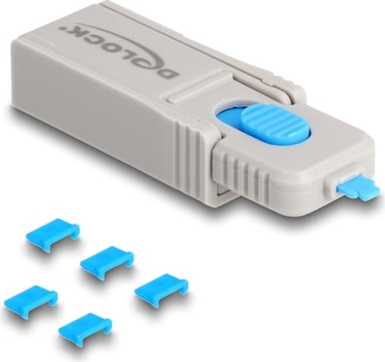 Picture of Delock Micro USB Port Blocker Set for Micro USB female 5 pieces + lock tool
