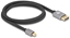 Picture of Delock Mini DisplayPort to DisplayPort cable 8K 60 Hz 1 m grey metal without latch