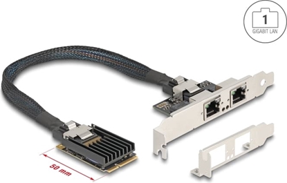 Picture of Delock Mini PCIe I/O PCIe full size 2 x RJ45 Gigabit LAN