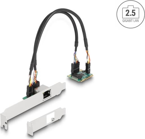 Picture of Delock Mini PCIe I/O PCIe half size 1 x RJ45 2.5 Gigabit LAN