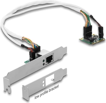 Picture of Delock Mini PCIe I/O PCIe half size 1 x RJ45 Gigabit LAN Low Profile