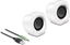 Picture of Delock Mini Stereo PC Speaker with 3.5 mm stereo jack male and USB powered white