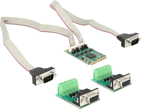Picture of Delock Module MiniPCIe I/O PCIe full size 2 x Serial RS-422 / 485 with 600 W Surge